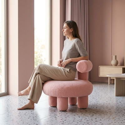 Diseño de silla de pony para sala de estar dormitorio Silla de pony infantil moderna para niños.