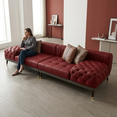 Chesterfield Big Sofa Lujo muebles sofá sofás 4 plazas