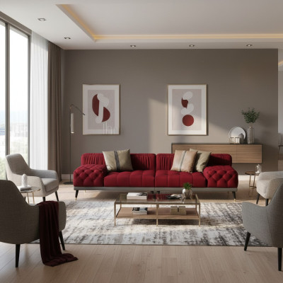 Chesterfield Big Sofa Lujo muebles sofá sofás 4 plazas