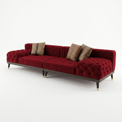 Chesterfield Big Sofa Lujo muebles sofá sofás 4 plazas