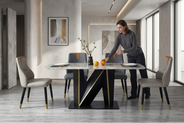 Mesa Mesa de comedor Comedor moderno Sala de estar Cocina Mesas Diseño Mesas de comedor Muebles