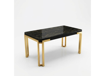 Mesas de lujo, mesa de comedor moderna de metal, muebles de mesa de comedor de acero inoxidable dorado
