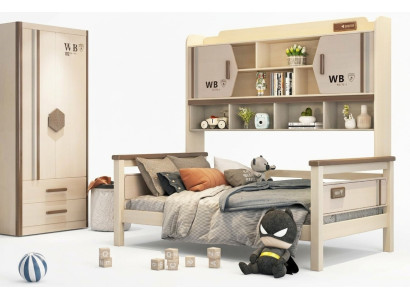 Conjunto de 2 piezas para habitación infantil: litera armario brillante muebles juveniles nuevos.
