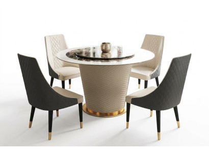 Mesa de comedor de mármol, mesas modernas de comedor, sala de estar, cocina, diseño de mesas, mesa redonda, nuevo.