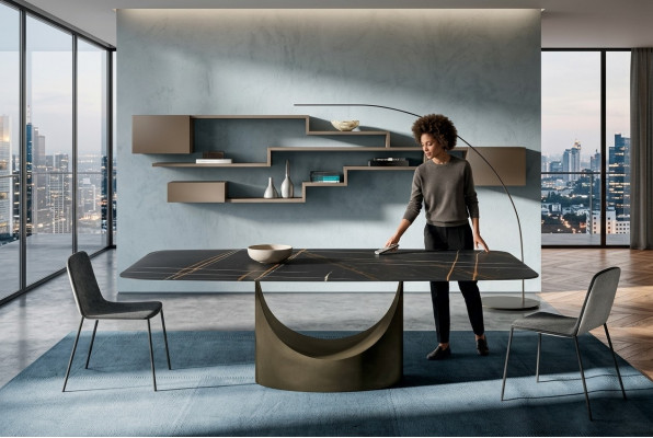 Mesa de comedor moderna mesa mesas comedor lujo muebles diseño piedra cocina nuevo
