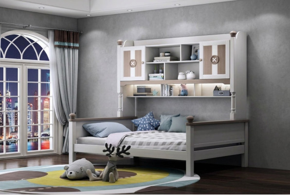 Dormitorio infantil Cama Niños Camas Diseño Dormitorio Cama Individual Muebles Nuevo.