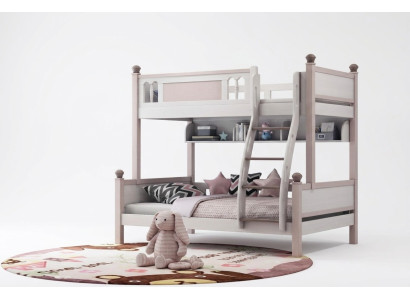 Litera doble brillante natural litera litera cama infantil piso camas cama