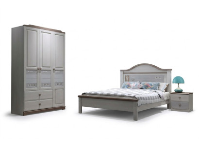 Dormitorio juvenil infantil moderno conjunto armario mesita de noche mesa nuevo de 5 piezas.