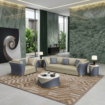 Conjunto de sofá de 4 plazas + 1 asiento Sofá conjunto de tapizado Muebles de diseño italiano Sofá
