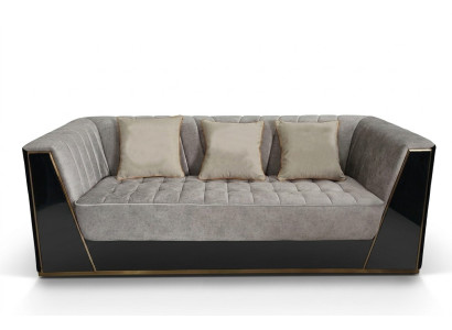 Sofá 3 plazas Sofás de lujo en tela Sofás grandes Tapicería de diseñador Muebles de tres plazas