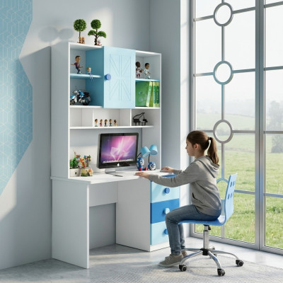 Escritorios infantiles de 120 cm de diseño, escritorio de lujo para habitaciones, muebles de mesa.