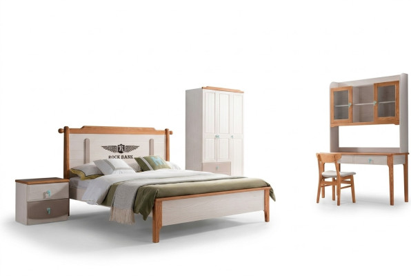 Set de accesorios para cama, mesita de noche, cómoda Diseño Dormitorio 5 piezas Completo Nuevo