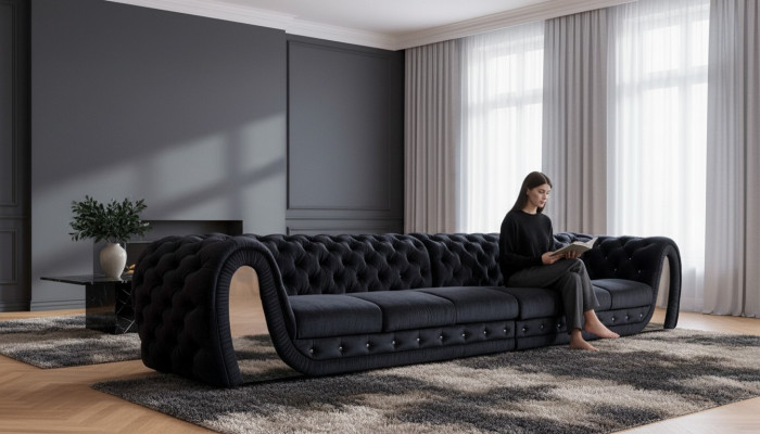 Sofás 6 plazas textil gran XXL sala de estar tela nuevo sofá reposabrazos muebles.