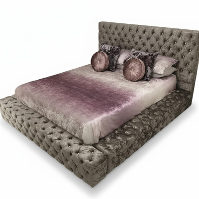 Chesterfield cama doble muebles 180x200 textil tapizado camas de diseño de lujo marco