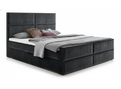 Cama tapizada de cuero Boxspring 200x200cm cama doble de hotel camas de lujo modernas nuevas