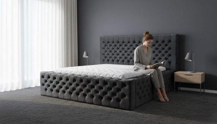 Chesterfield camas cama de hotel moderna cama doble Nueva Cama king size moderna