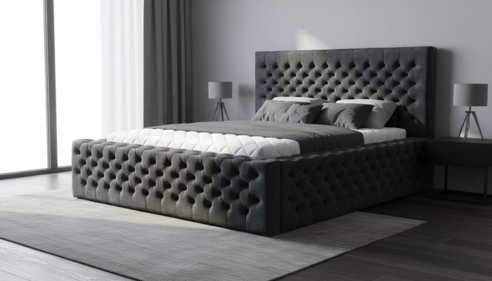 Chesterfield camas cama de hotel moderna cama doble Nueva Cama king size moderna