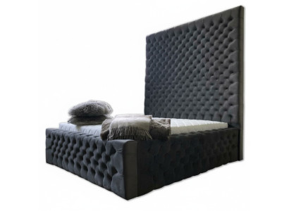 Diseñador cama Chesterfield moderna en estilo de lujo moderno con cabecera alta