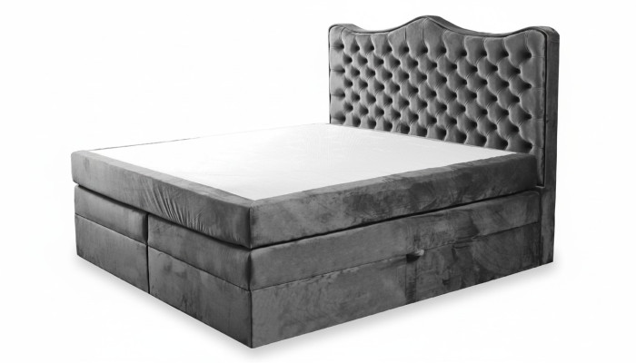 Cama somier Textil Cuero Hotel tapizado Cama Tela 180x200cm Muebles de terciopelo