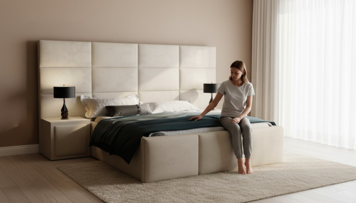 Cama de diseño Boxspring cama matrimonial colchón dormitorio lujo hotel