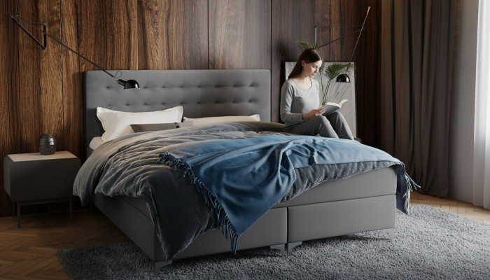 Muebles de dormitorio Estructura de cama 180x200 Diseño de lujo Cama doble Camas Tapizadas