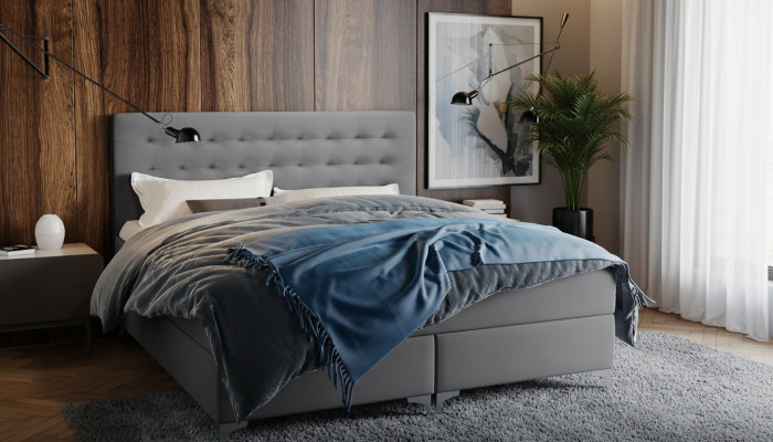 Muebles de dormitorio Estructura de cama 180x200 Diseño de lujo Cama doble Camas Tapizadas