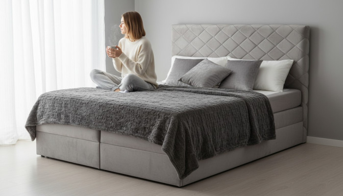 Cama boxspring cama de cuero 180x200cm cama doble de hotel camas de lujo modernas nuevas.