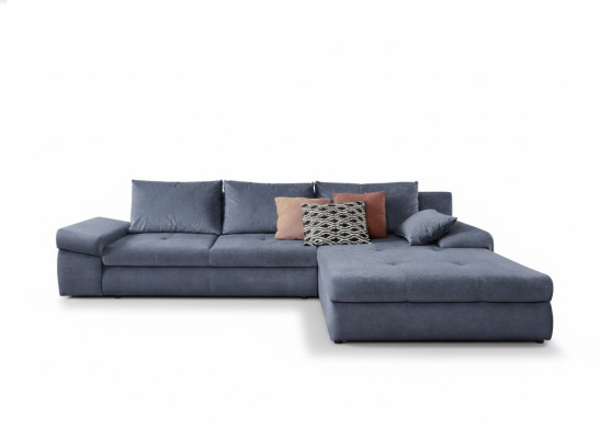 Forma en L Sofá Color Sofá Esquinero Muebles Tapizados Salón Textil Gris