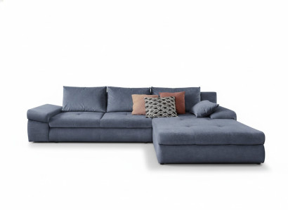 Forma en L Sofá Color Sofá Esquinero Muebles Tapizados Salón Textil Gris