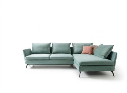 Sala de estar verde muebles textil sofás sofá esquinero sofá en forma de L muebles tapizados.