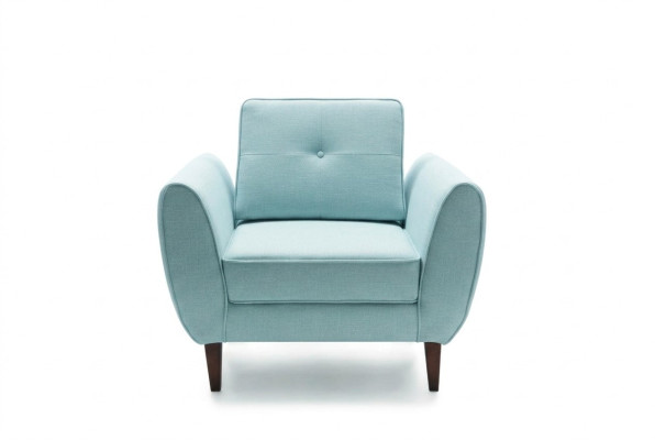 Diseño Chesterfield Tela Sofá Sillón de 1 plaza Sofás tapizados Lounge Club