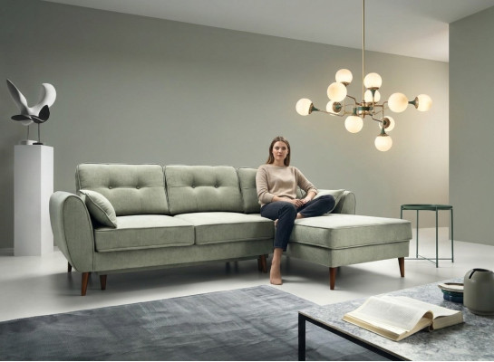 Sofás Diseño Sofá esquinero en forma de L Muebles Funciones Cama Textil Cuero Sofá cama