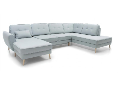 Muebles de sala de estar, sofá esquinero, sofá de tela, sofá de diseño, sofás esquineros en forma de U, tapicería moderna.