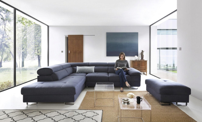 Sofá de tela sofá de esquina sofá sofá cojín salón tejido sofás sofás en forma de L