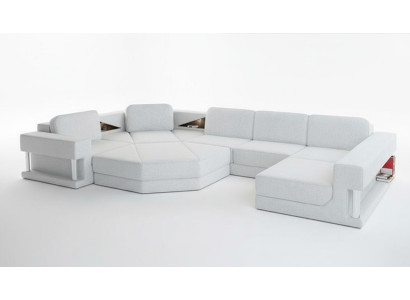 Muebles de salón de diseño Sofás de tela Función de cama Sofá cama Sofá en forma de L
