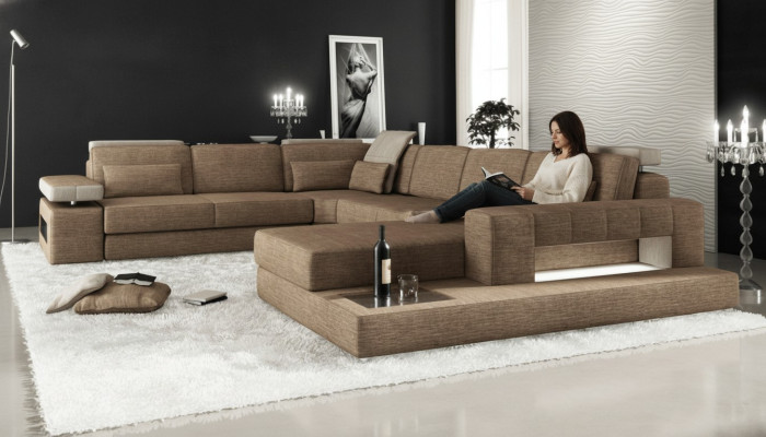 Sofá de esquina sofá tapizado sofá en forma de U conjunto de muebles de salón sofá de esquina conjunto de muebles de salón nuevo