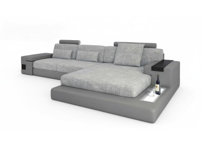 Sofá esquinero de diseño de cuero en forma de L estilo moderno Muebles tapizados para sala de estar Nuevo