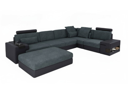 Formas de asiento en L cojines de asiento NUEVOS sofá de esquina de madera muebles tapizados paisaje de estar