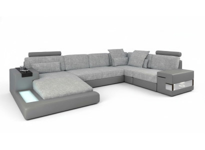 Muebles en forma de U Sofá cama Funciones Tapizado Textil Moda Diseño Sofá esquinero Nuevo Sofá