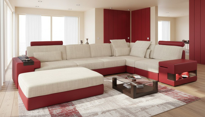 Conjunto de sofás en forma de U esquina sofá tapizado sofá esquina sofá de cuero sofás muebles nuevos