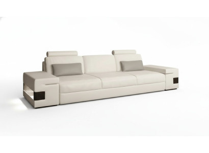 Moderno sofá de diseñador de lujo de 3 plazas, muebles tapizados en tela, sofás blancos de gran tamaño xxl.