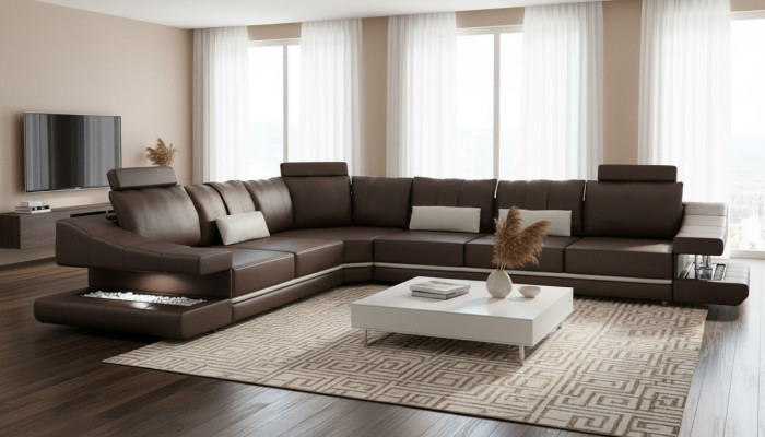 Sofá esquinero, sofá, sillón, tapicería, Soga esquinera, paisaje de sala de estar, textil, forma en L.