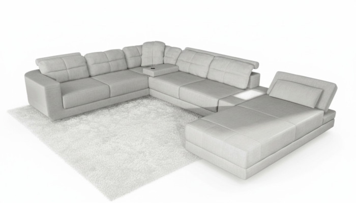 Sofá de esquina, sofá tapizado de esquina, sofá de cuero, sofá, muebles nuevos, conjunto de sofás en forma de U.