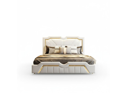 Diseño cama tapizada de lujo doble camas de hotel matrimonial 180x200cm dormir.