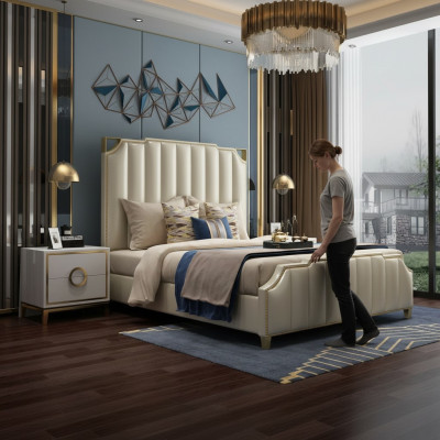 Diseño cama camas 180x200cm Dubai doble hotel madera dormitorio lujo