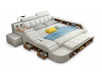 Diseño cama XXL, camas grandes, cuero, acolchado, hotel 180x200cm, multifunción.