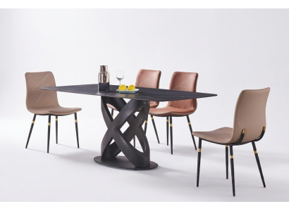 Lujo Mesa de comedor de piedra moderna de lujo Muebles Mesa Mesas Diseño de comedor Cocina Nueva