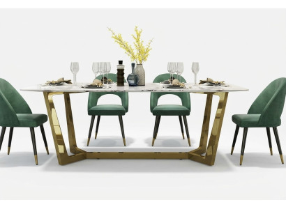 Acero inoxidable Mesa de lujo Mesas modernas Muebles de comedor Mesas de comedor 140x80cm Metal