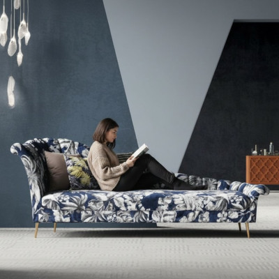 Textil Tumbona Chaise Lounge Acolchado Sofá Relax Chaiselounge Muebles de Club Nuevo