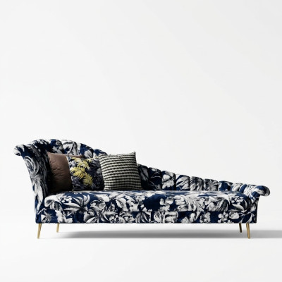 Textil Tumbona Chaise Lounge Acolchado Sofá Relax Chaiselounge Muebles de Club Nuevo